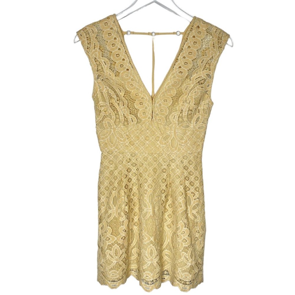 Free People One Million Lovers Cream Lace Mini Dress Size 0